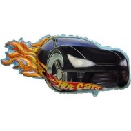 Hot Cars Black Racing Car Party Supershape Balloon